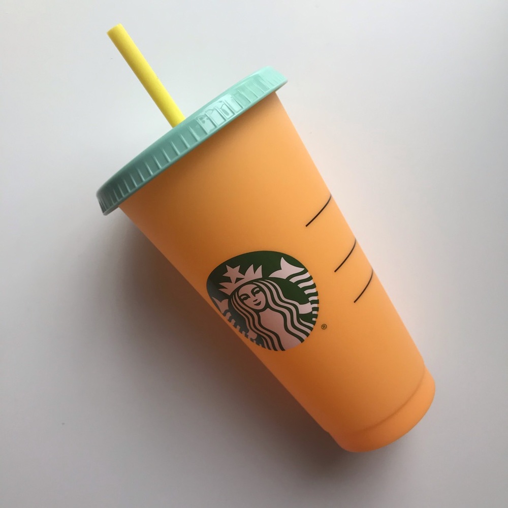 NEW! Starbucks Color Changing Cold Cup in Apricot